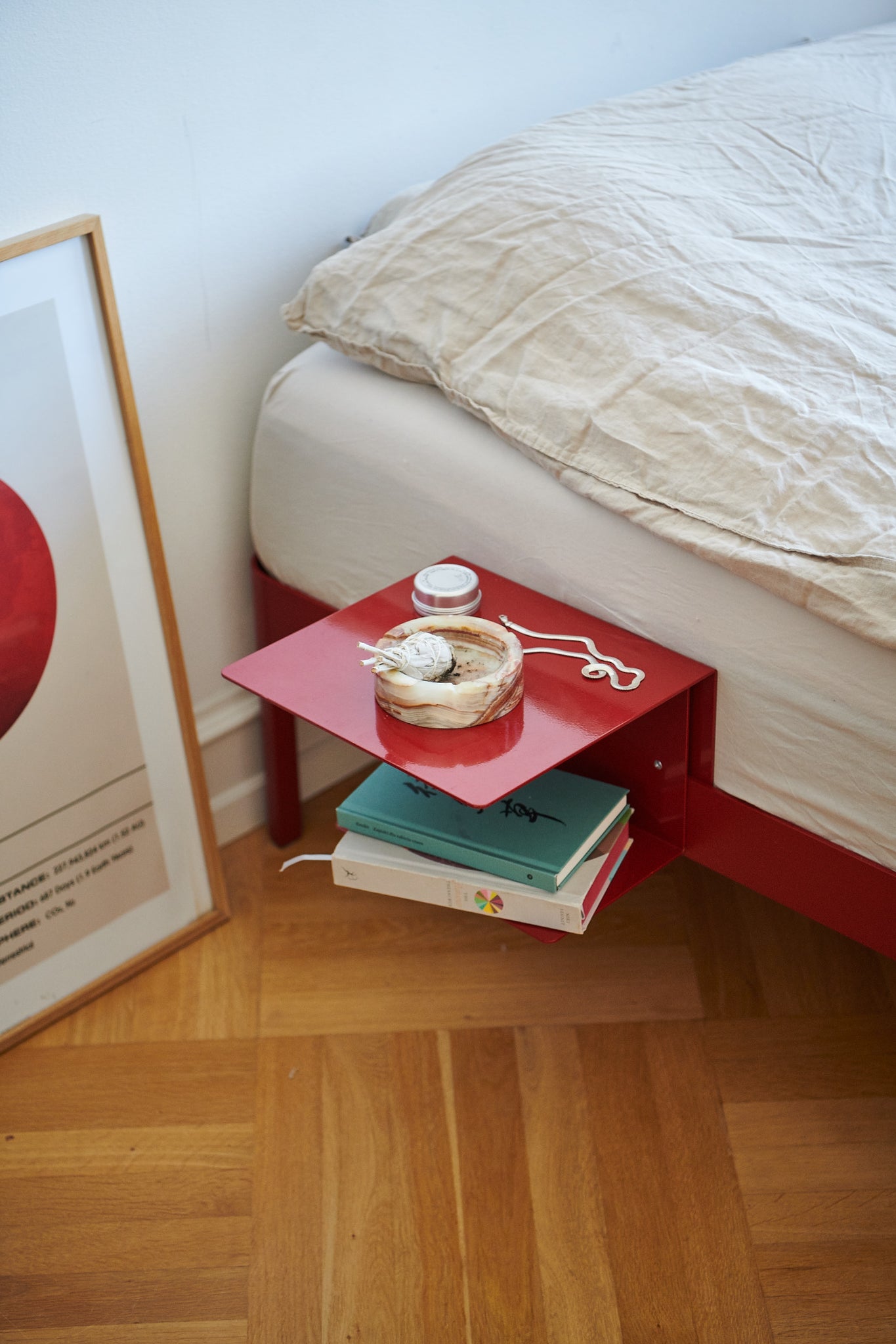 Deep Red Side Table