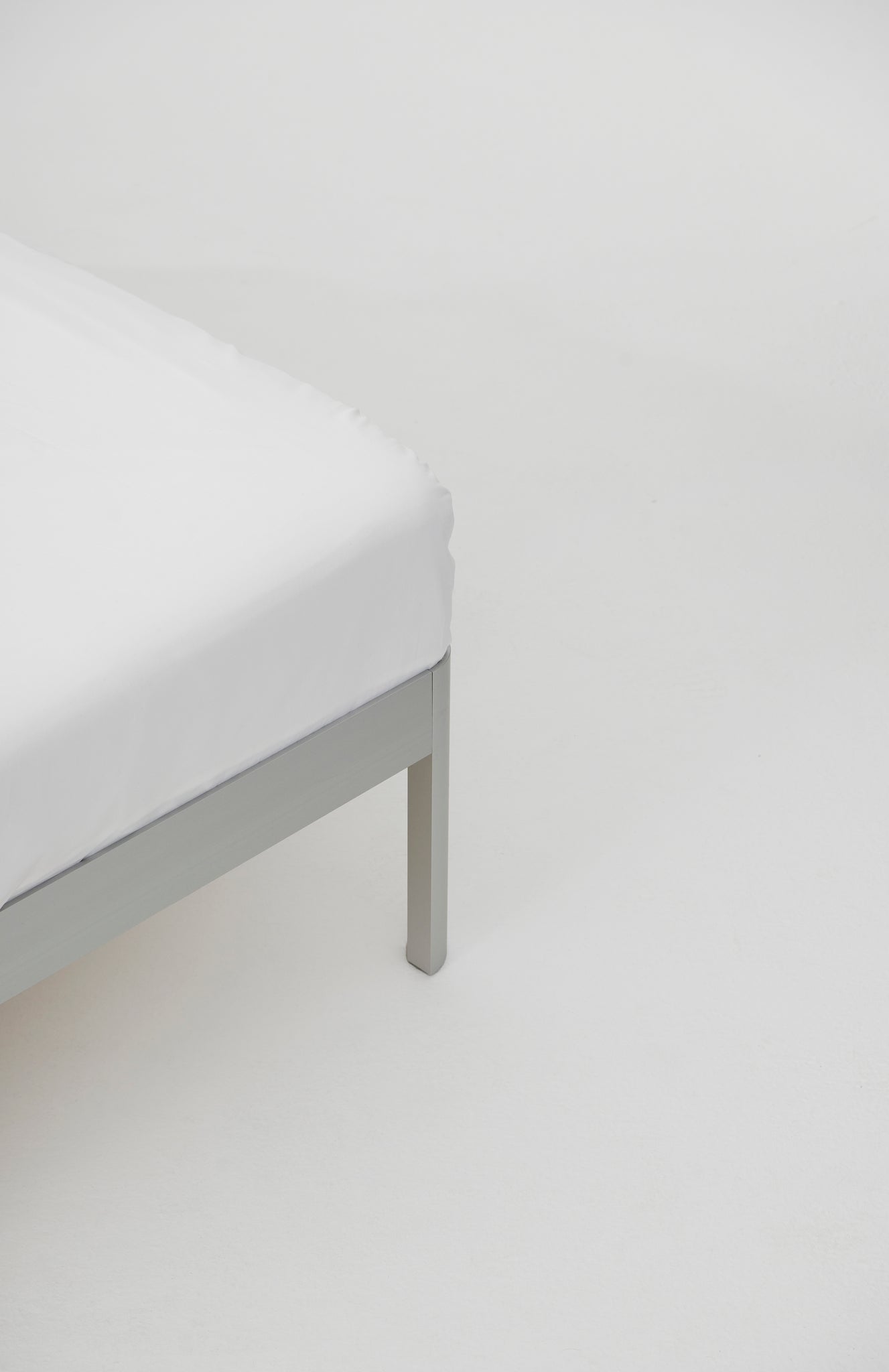 Bed frame raw anodised aluminum